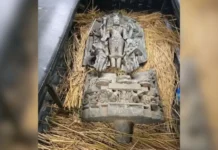 ঠাকুরগা হরিপুর সীমান্ত এলাকায় অভিযান চালিয়ে সাড়ে ৩ কোটি টাকার প্রাচীন বিষ্ণুমূর্তি উদ্ধার, গ্রেপ্তার ২