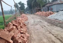 প্রধানমন্ত্রীর সফর শেষে তুলে নেওয়া হলো সেই সড়কের ইট ব্যাপক আলোচনা-সমালোচনার